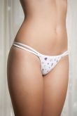 Kit com três calcinhas microfibra estampada string com tiras